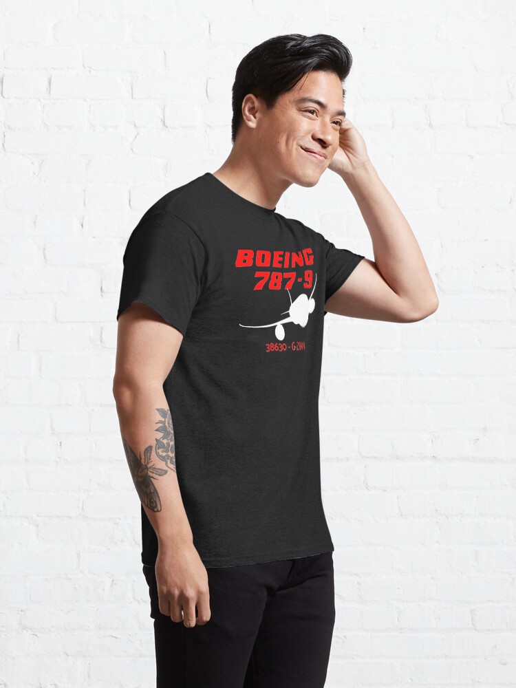Alternate view of Boeing 787-9 38630 G-ZBKN (White Print) Classic T-Shirt