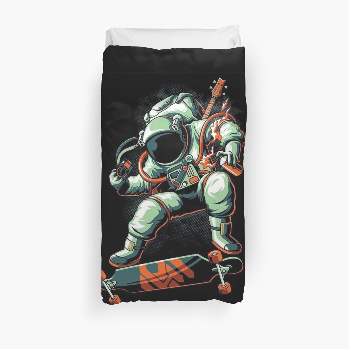 Astronaut Skateboard Duvet Cover By Cherryd881 Redbubble