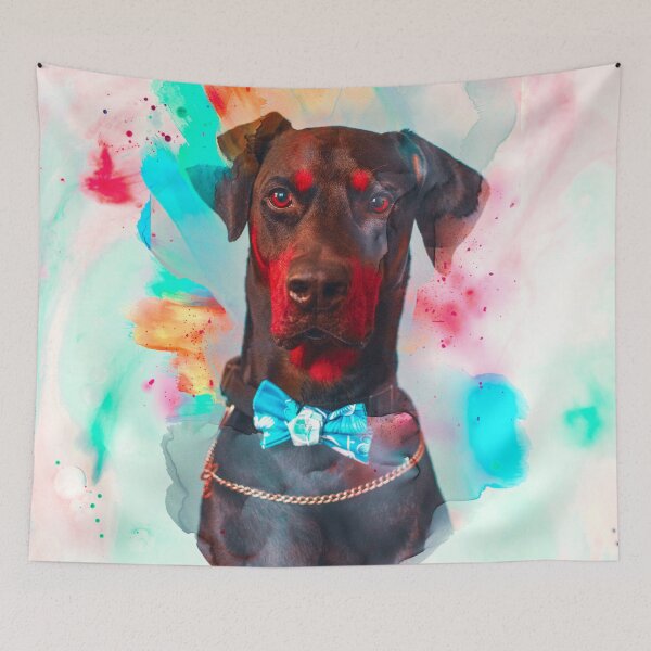 Item preview, Doberman Painting Illustration designed and sold by artworkbyrihen.