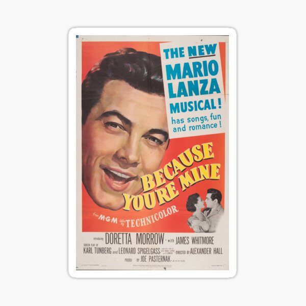 Classic Movie Poster - Because You're Mine Sticker