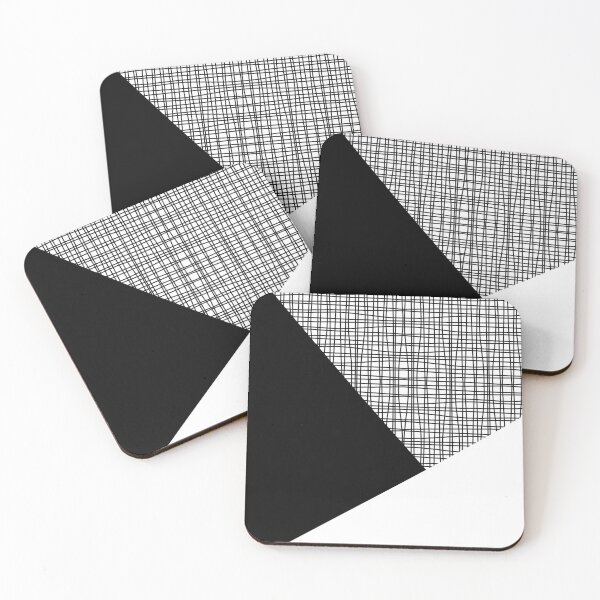 Item preview, Nordic color block black and white designed and sold by Delinda Graphic Studio.