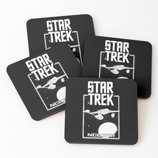 Aperçu de l'œuvre Enterprise NCC 1701 noir et blanc créée et vendue par Chaos Forge.