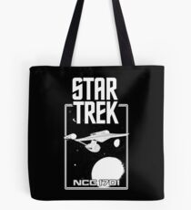 Enterprise NCC 1701 Black and White Tote Bag