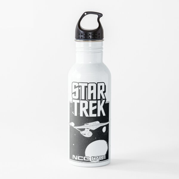 Enterprise NCC 1701 Black and White Water Bottle