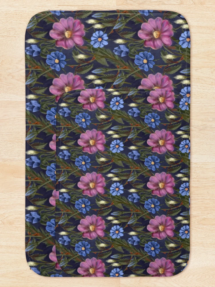 Thumbnail 5 of 6, Bath Mat, Moonlight Roses designed and sold by Rasendyll.