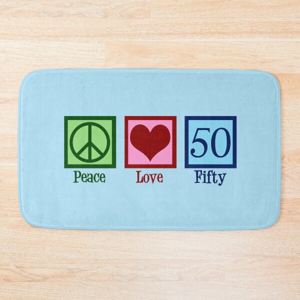 Item preview, Peace Love Fifty 50th Birthday designed and sold by Epic Love Designs.