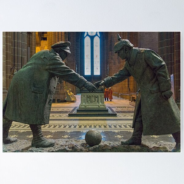 Item preview, The 1914 Christmas Truce sculpture, Liverpool Cathedral designed and sold by Beverley Goodwin.