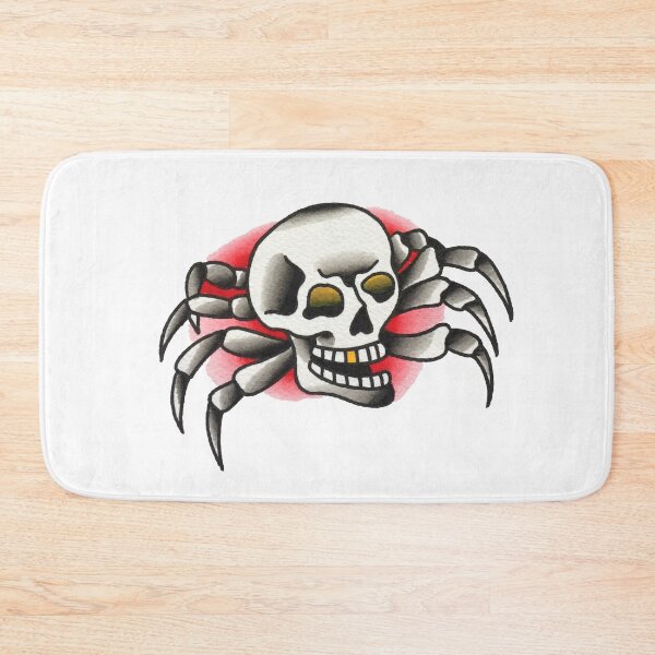 Item preview, Traditional Skull Spider Tattoo Design designed and sold by FOREVER TRUE TATTOO.