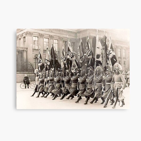Parade in Berlin..1910..Prussian Regimental flags Metal Print