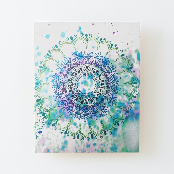 Mandala Splash Wood Mounted Print