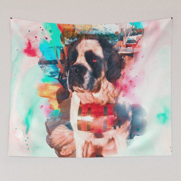 Item preview, Saint Bernard Painting Illustration designed and sold by artworkbyrihen.