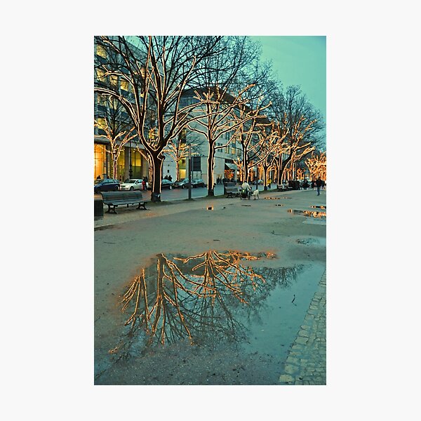 FESTIVE PUDDLE. (Unter Den Linden, Berlin) Photographic Print