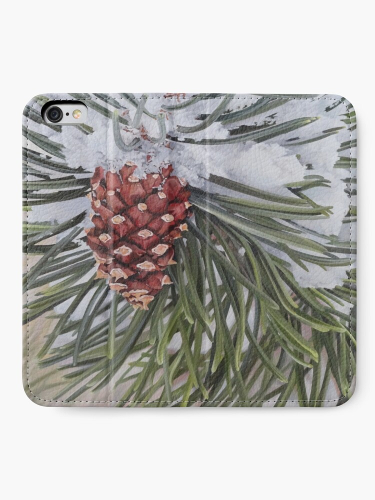 Alternate view of Winter Pine iPhone Wallet