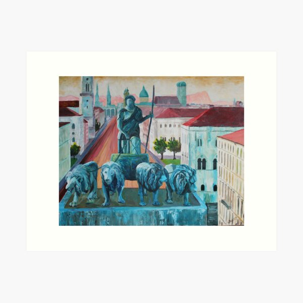 Item preview, Munich Leopold Street with Bavaria and Alps designed and sold by artshop77.