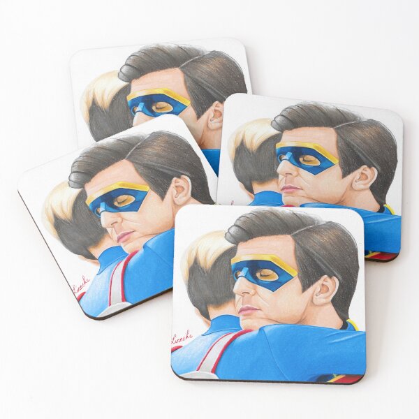 Item preview, Captain Man and Kid Danger - Hug Traditional designed and sold by Linneke.