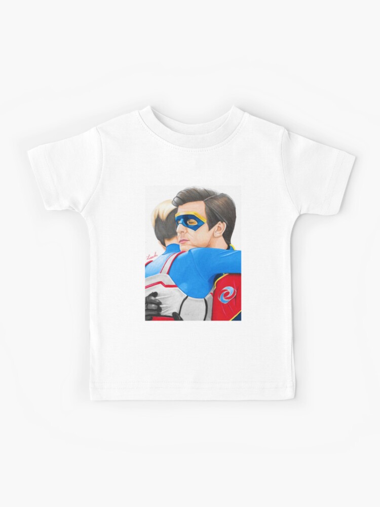 Camiseta para ninos for Sale con la obra Captain Man and Kid Danger Hug Traditional de Linneke Redbubble