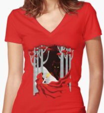 Camiseta entallada de cuello en V En el bosque