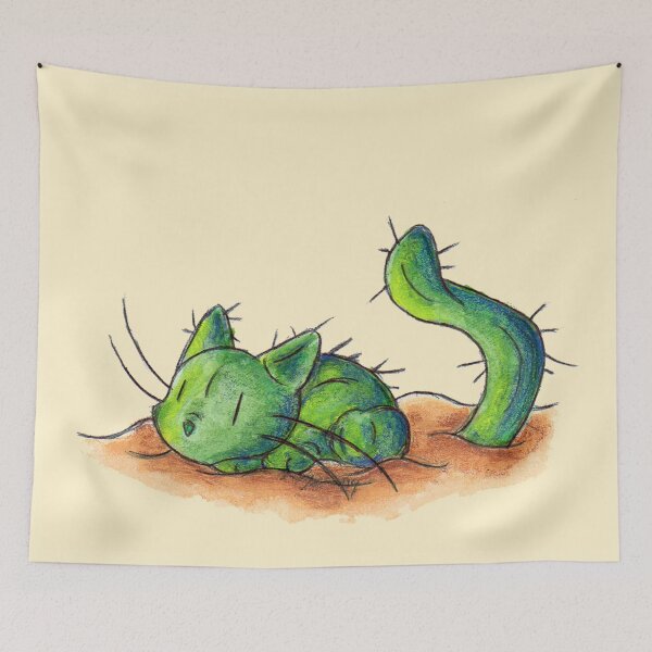 Item preview, Kitty in the Cacti designed and sold by KOKeefeArt.