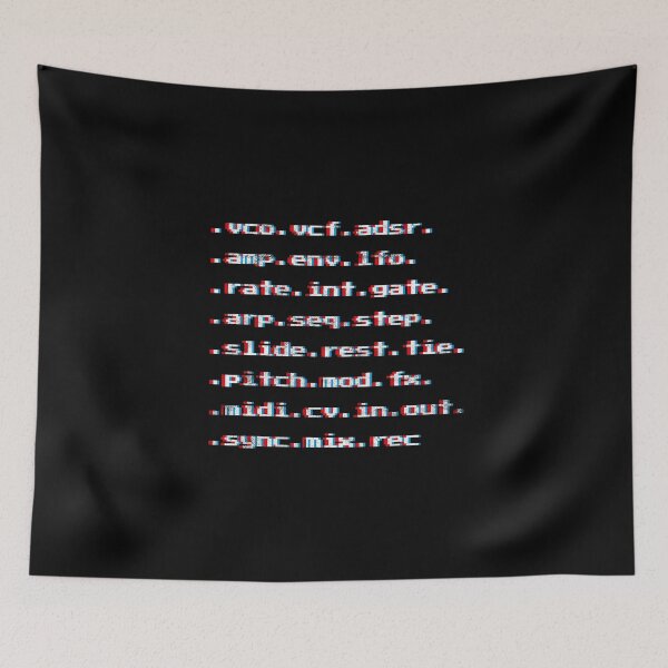 Item preview, VCO VCF ADSR Vintage Synthesizer Acronyms Synth Gear design designed and sold by A-Fashion.