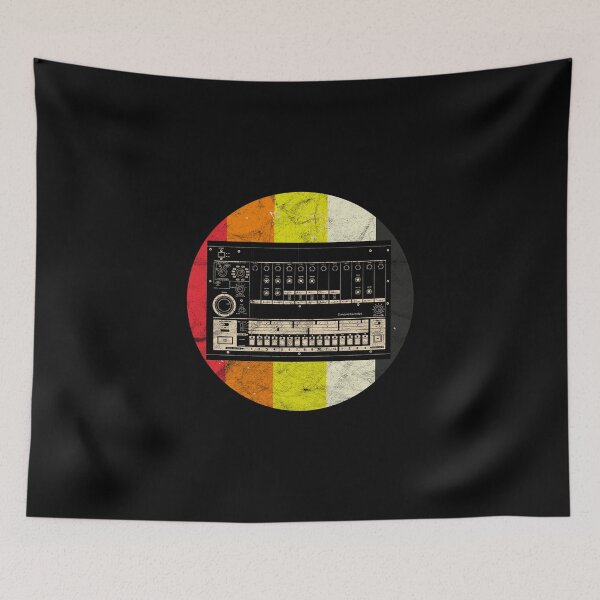 Item preview, Vintage Analog Drum Machine Retro Synth Synthesizer Studio design designed and sold by A-Fashion.