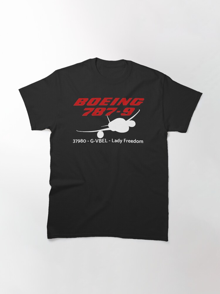 Alternate view of Boeing 787-9 37980 G-VBEL (White Print) Classic T-Shirt