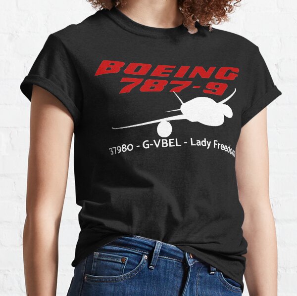 Boeing 787-9 37980 G-VBEL (White Print) Classic T-Shirt