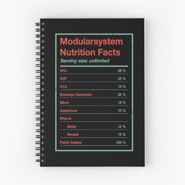 Artikelvorschau, Modular System Nutrition Facts Eurorack Synth VCF VCO VCA design entworfen und verkauft von A-Fashion.