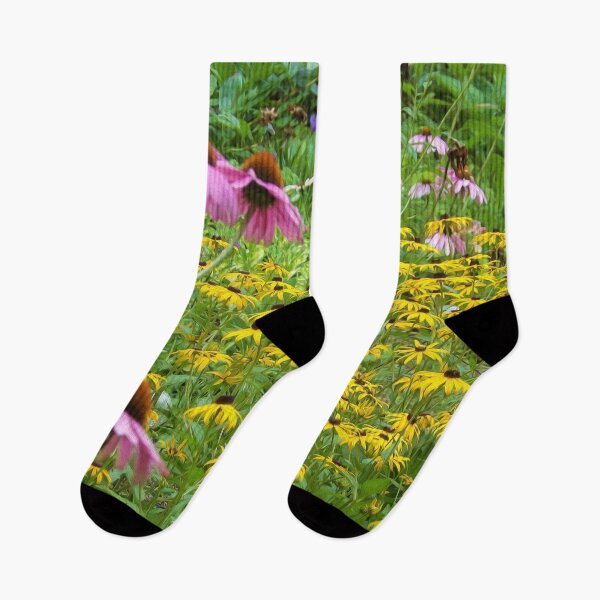Item preview, Yellow and Purple Flowers in the Garden designed and sold by myrubiogarden.
