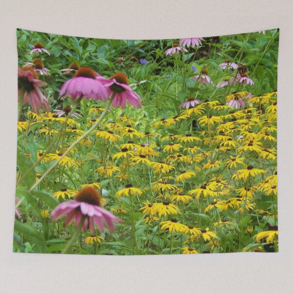 Item preview, Yellow and Purple Flowers in the Garden designed and sold by myrubiogarden.