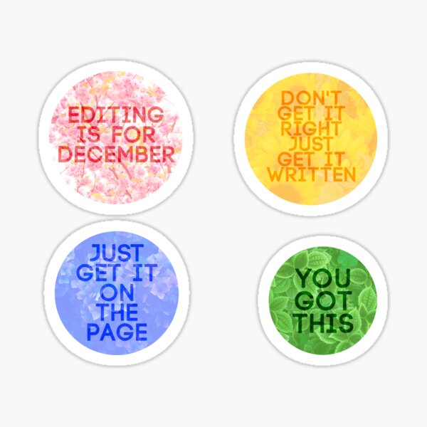 NaNoWriMo Motivational Stickers Sticker