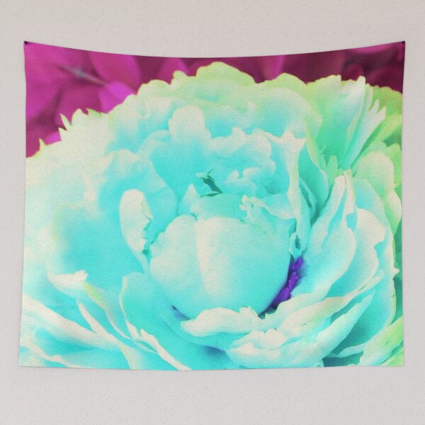 Item preview, Stunning Double Aqua Blue Peony Flower Detail designed and sold by myrubiogarden.