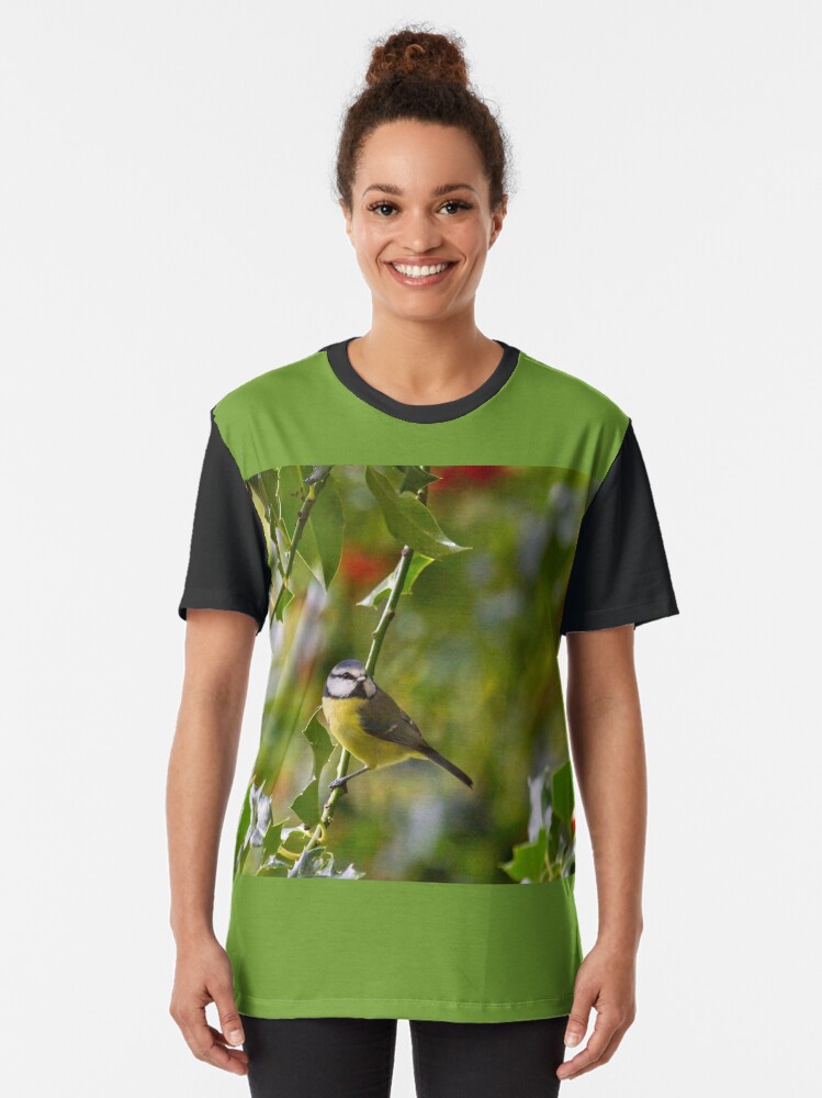 Alternate view of Blue Tit (Cyanistes caeruleus) Graphic T-Shirt