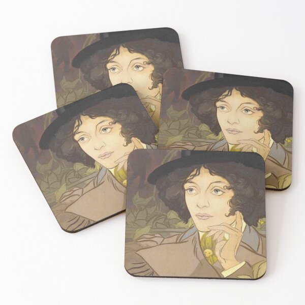 Item preview, Vintage illustration of a lady in an art nouveau style designed and sold by Vintage Designs +.