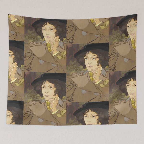 Item preview, Vintage illustration of a lady in an art nouveau style designed and sold by Vintage Designs +.