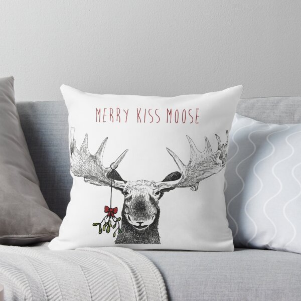 Item preview, Merry Kiss Moose Christmas Mistletoe designed and sold by DZung123.
