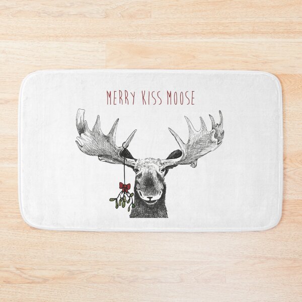 Item preview, Merry Kiss Moose Christmas Mistletoe designed and sold by DZung123.