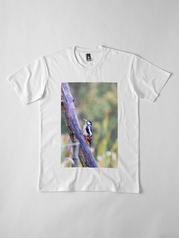Alternate view of Great Spotted Woodpecker (Dendrocopos major) Premium T-Shirt