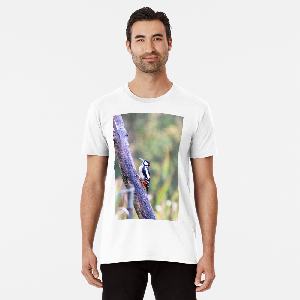 Great Spotted Woodpecker (Dendrocopos major) Premium T-Shirt