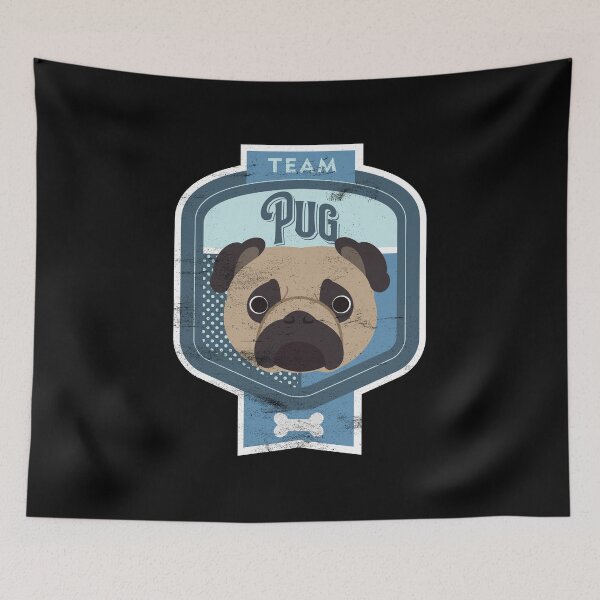 Item preview, Team Pug - Distressed Pug Beer Label Design designed and sold by DoggyStyles.
