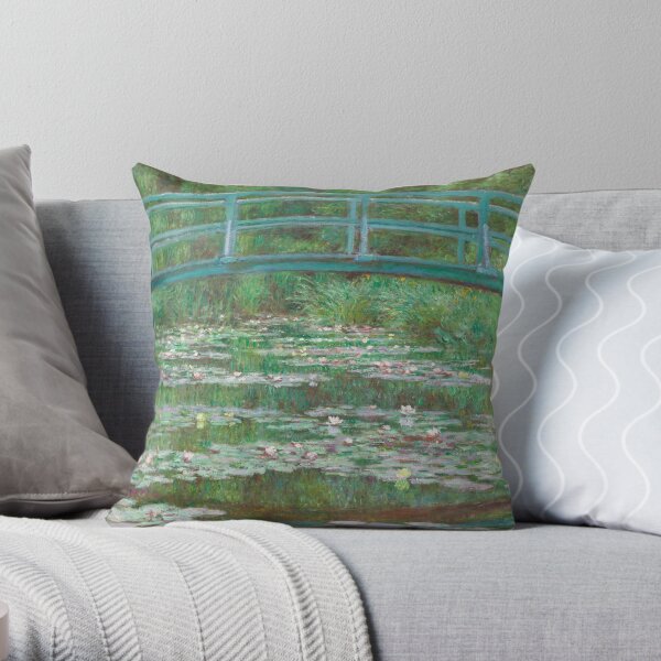 The Japanese Footbridge Claude Monet 1899 Throw Pillow