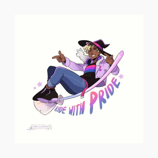 Ride with Pride - Bi Art Print