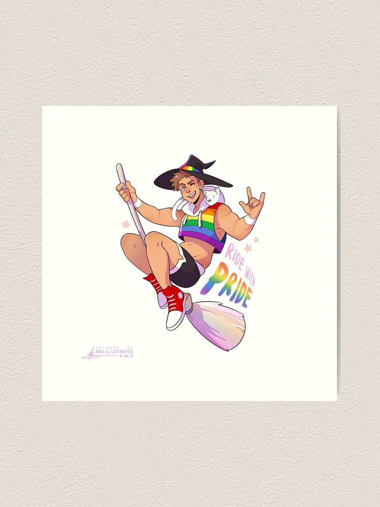 Thumbnail 1 of 3, Art Print, Ride with Pride - Gay designed and sold by ABD-illustrates.