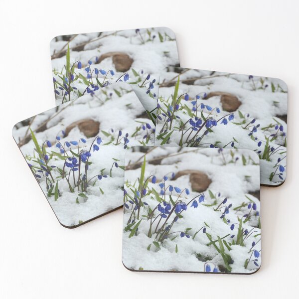 Item preview, Scilla blue flowers under the snow designed and sold by mrivserg.