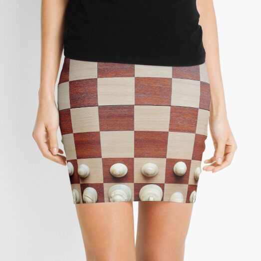  Chessboard, chess pieces Mini Skirt