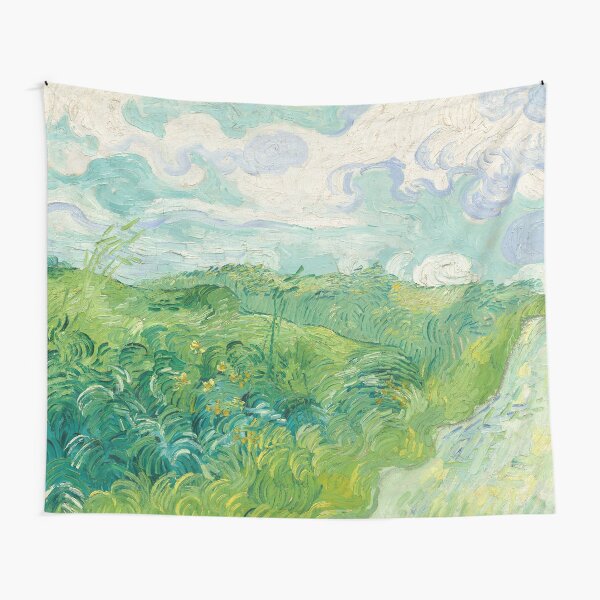 Green Wheat Fields Auvers Vincent Van Gogh 1890 Tapestry