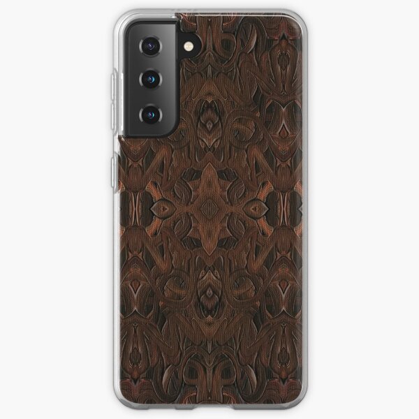 Carved Walnut Wood Samsung Galaxy Soft Case