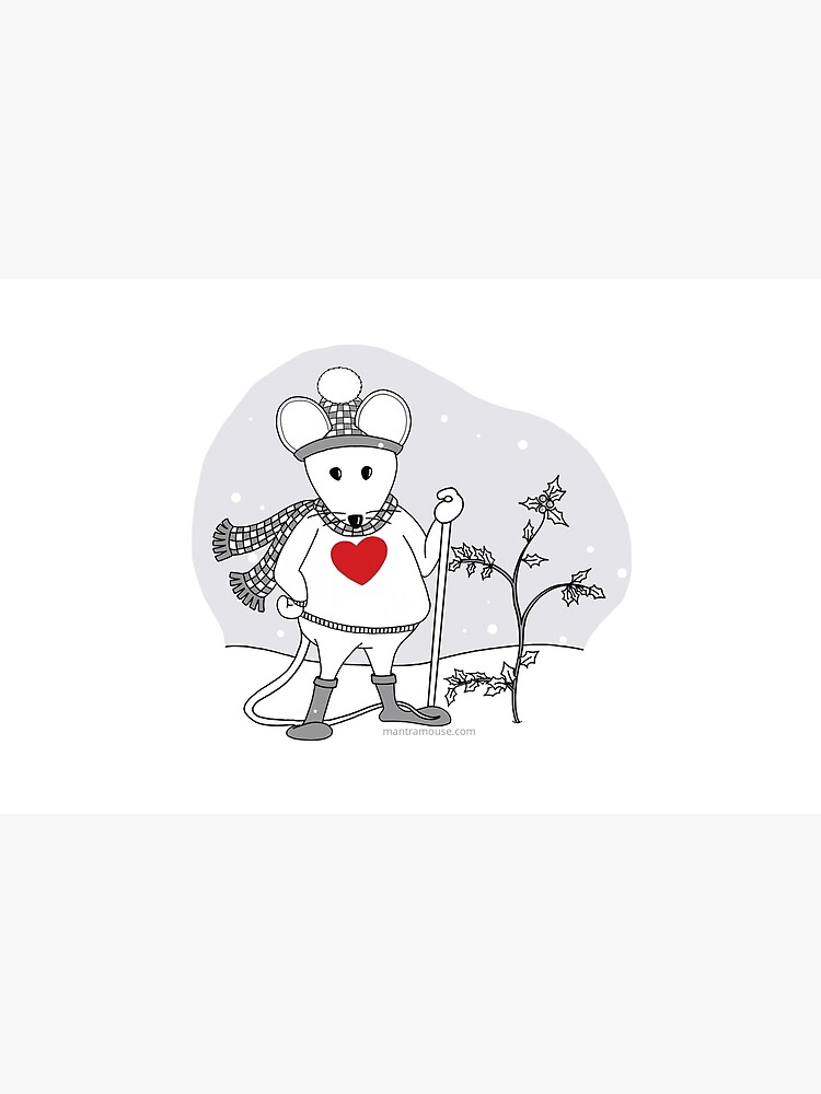 Thumbnail 2 of 2, Laptop Sleeve, MantraMouse® as SnowMouse designed and sold by donnamartini.