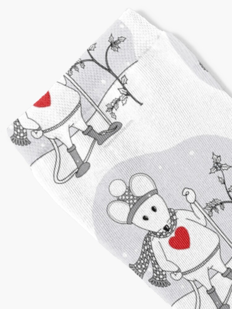 Thumbnail 2 of 5, Socks, MantraMouse® as SnowMouse designed and sold by donnamartini.