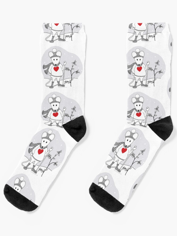Thumbnail 1 of 5, Socks, MantraMouse® as SnowMouse designed and sold by donnamartini.