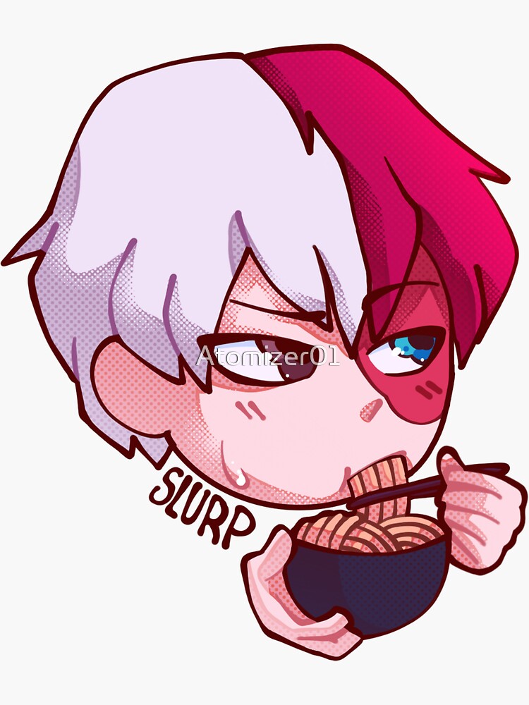 "Todoroki soba sticker" Sticker for Sale by Atomizer01 Redbubble